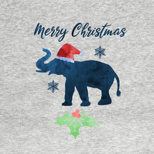 Christmas Elephant Art by TheJollyMarten